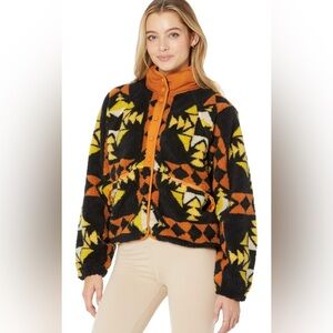 Free people hit the slope fleece jacket S new